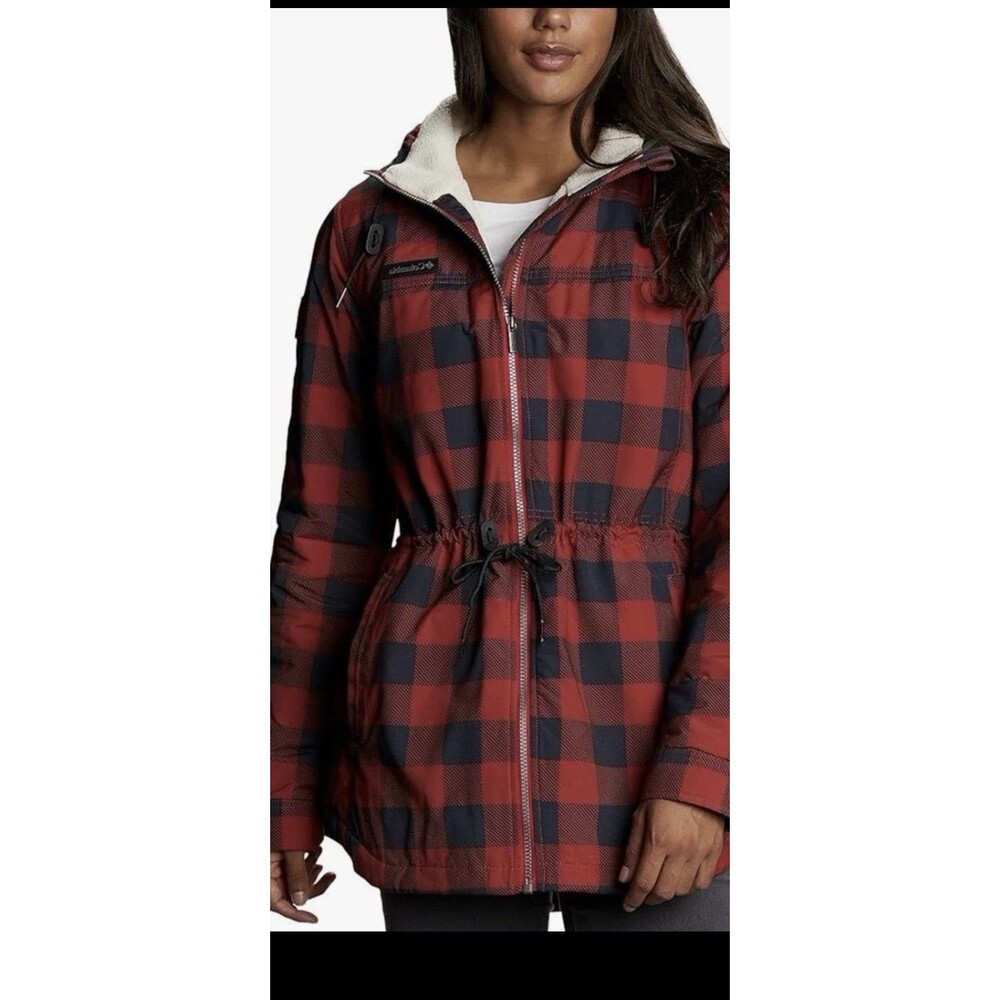Columbia Full Zip-Women's Chatfield Hill Plaid Fleece-Lined Utility Jacket Large
